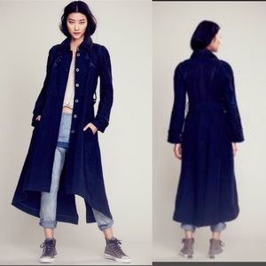 Free People New Romantics topographic trench NWT